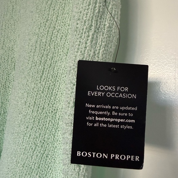 Boston Proper Light Green Textured Knit Top - Picture 2 of 14